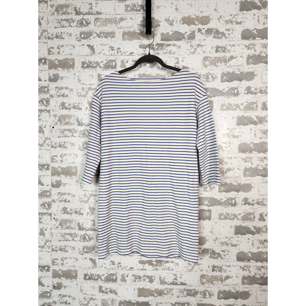 Emerson Fry Mini Dress Size XS Blue & White Striped Coastal Nautical